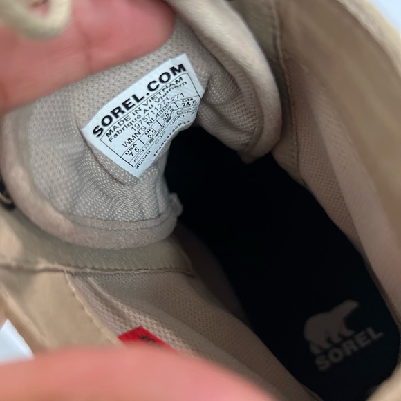 Sorel Hi-Line Lace Up Boot Sz 7.5 Caribou OTM Waterproof Snow Beige Ankle Boot - Picture 13 of 14